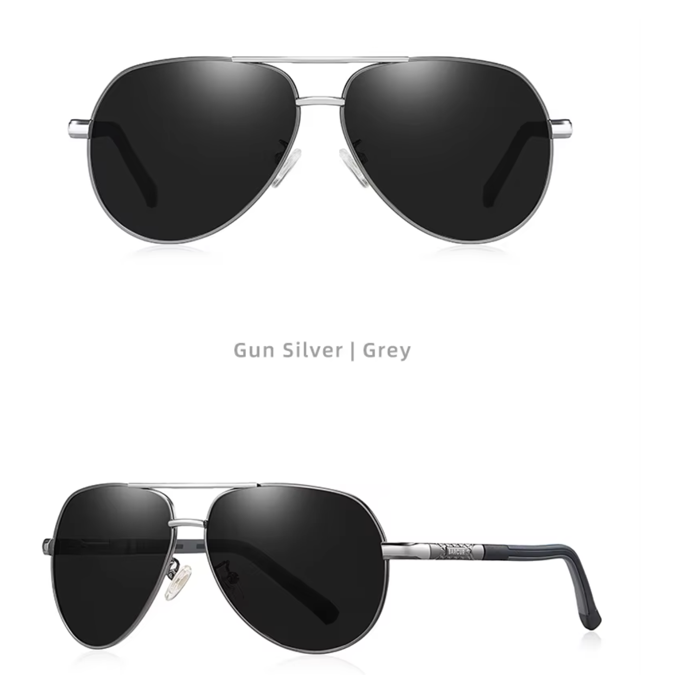 Aviator Polarized Fashion Men Light Frame Driver Sunglasses