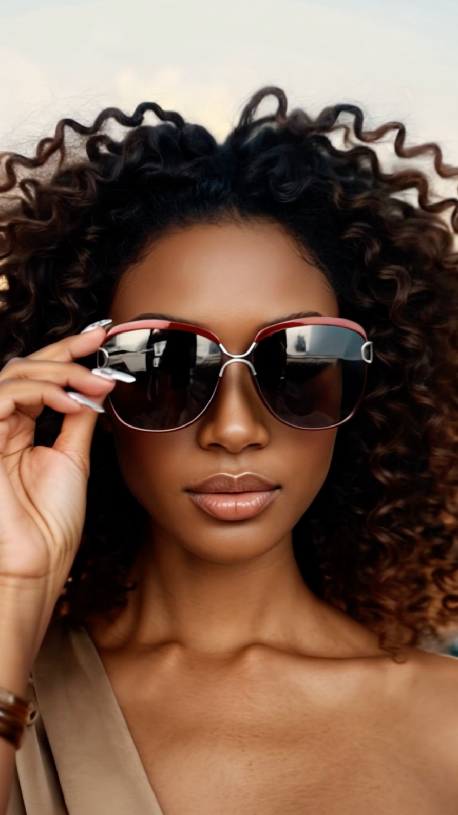 Fashion Oversized Gradient Polarized Lens Women Sunglasses