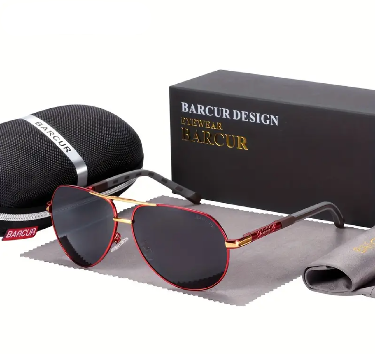 Aviator Polarized Fashion Men Light Frame Driver Sunglasses