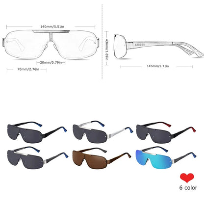 Narrow Lens Fashion Driving Polarized Men's Sunglasses