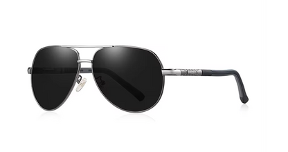 Aviator Polarized Fashion Men Light Frame Driver Sunglasses
