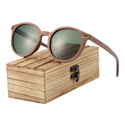 Fashion CatEye Wood Sunglasses - Polarized - UV400